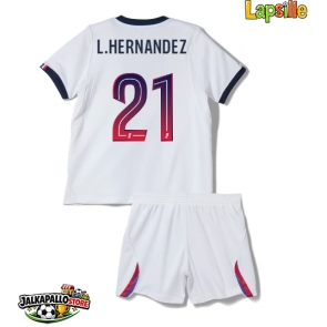 Paris Saint-Germain Lucas Hernandez #21 Vieraspaita Lapsille 2026-27 Lyhythihainen (+ shortsit) Paris Saint-Germain Lucas Hernandez #21 Vieraspaita Lapsille 2026-27 Lyhythihainen (+ shortsit)